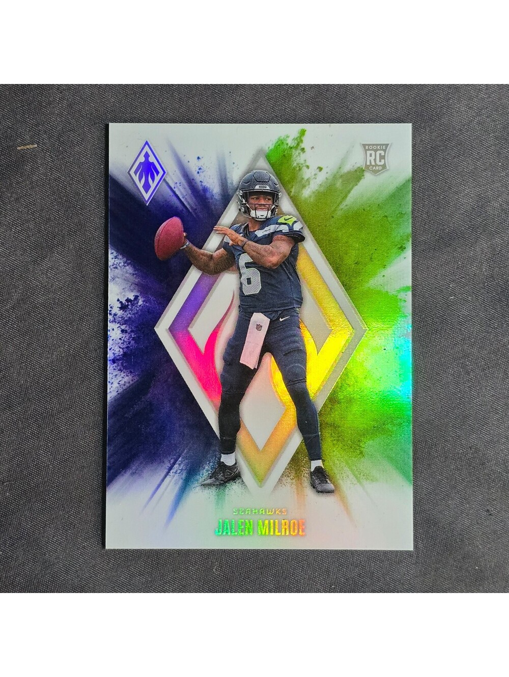 Panini Color Blast Phoenix 2025 Football Jalen Milroe RC #9 Seattle Seahawk SSP